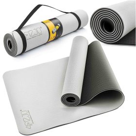  Tappetino per esercizi 4FIZJO 180 cm x 60 cm grigio