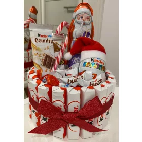    Un set di dolci natalizi Kinderki, un regalo per i bambini Kinder e Milka