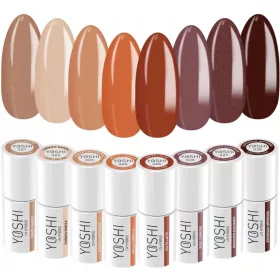    YOSHI HYBRID POLISH SET INTERA COLLEZIONE CIAO ITALIANI BROWN BEIGE 8 pz