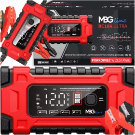    Potente raddrizzatore intelligente caricabatteria LCD 24V 12V 10A AUTOMATICO