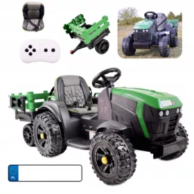  RIMORCHIO PER TRATTORE A BATTERIA RUOTE PILOTA IN EVA