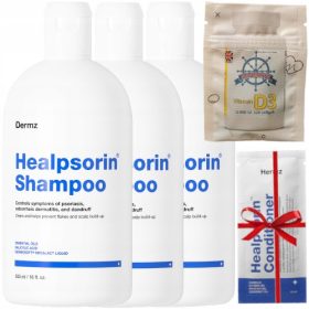   Shampoo Dermatologico Healpsorin™ per Psoriasi e Dermatite Seborroica - 3x500 ml