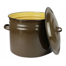   Pentola Smaltata da 40L con Coperchio EMALIA RYBNIK - Grande e Resistente