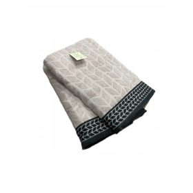   Set di 2 Asciugamani da Bagno in Cotone Beige 70x140 Alta Qualità