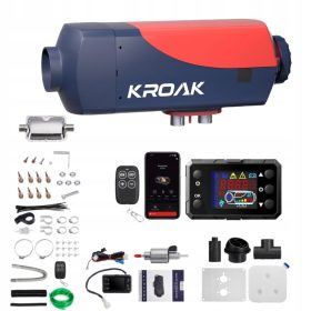    STUFA A GAS BENZINA WEBASTO SOFFIANTE A OLIO 2KW 12/24V BLUETOOTH LCD