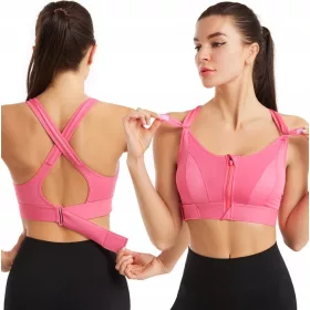  Reggiseno con cerniera Fitness Top reggiseno sportivo