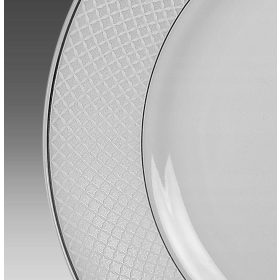   Set da Pranzo in Porcellana Bianca "Satyna" per 12 Persone, 42 Pezzi - Eleganza Made in Poland