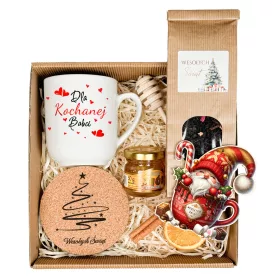    CESTINO REGALO Regalo per la nonna per Natale SET Tazza da tè e miele