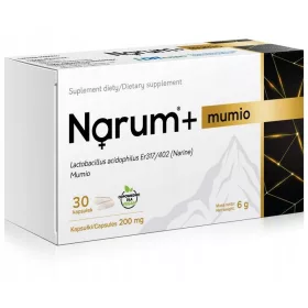   Narum + Mumio 200 mg - Probiotico per la Flora Intestinale, 30 Capsule