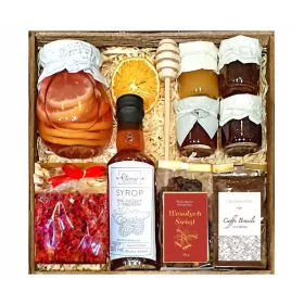    CESTINO REGALO REGALO REGALO TÈ MIELE LAMPONE SCIROPPO CAFFÈ PER NATALE