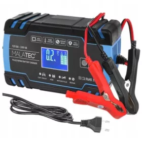    RADDRIZZATORE AUTOMATICO INTELLIGENTE CARICABATTERIE LCD 24V 12V 8A