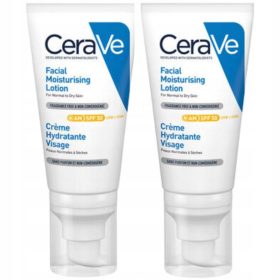   CeraVe Crema Viso Idratante SPF50 - Protezione e Idratazione Profonda 52ml x2