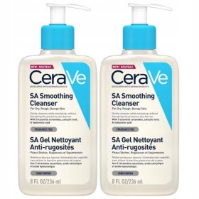   Gel Detergente Levigante CeraVe SA per Pelle Ruvida e Secca 236ml x2