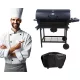 Barbecue a carbonella con griglia in ghisa 70x35cm Copertura