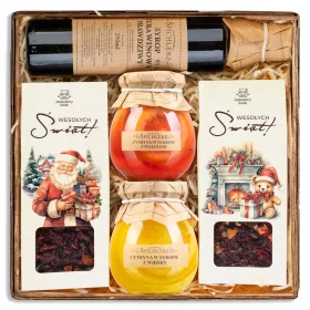    CESTINO REGALO NATALIZIO, il set perfetto per NATALE, tè, sciroppi e regali