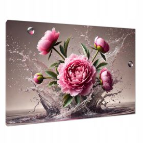   Quadro Moderno su Tela "Peonie in Fiore" per Soggiorno 120x80 cm