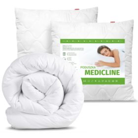   Piumone Antiallergico Trapuntato 4 Stagioni con 2 Cuscini 70x80 cm - Prodotto in Polonia