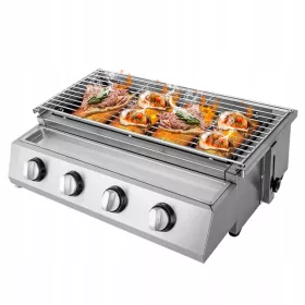    Barbecue a gas propano, barbecue da giardino in acciaio inox.