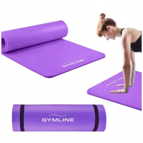    TAPPETO ESERCIZIO VIOLA 180x60 cm NBR 1,5 cm PER YOGA FITNESS GINNASTICA