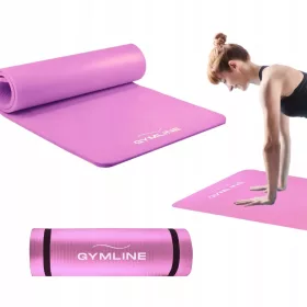    TAPPETO ESERCIZIO ROSA 180x60 cm NBR 1,5 cm PER YOGA FITNESS GINNASTICA