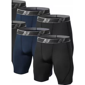    Pantaloncini a compressione HOPLYNN da uomo neri blu navy 4 paia 2XL XXL