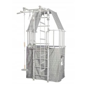  Scala da ginnastica bianca indaco pastello con casetta