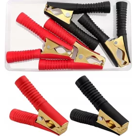    VooGenzek 4 clip a coccodrillo, terminali della batteria isolati