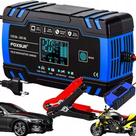    RADDRIZZATORE AUTOMATICO AUTO con funzione RIPARAZIONE batteria 12V 24V