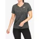  T-shirt da allenamento Under Armour Tech V-Twist da donna nera/bianca L