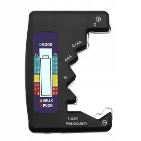    Tester per batterie con display digitale per batterie da 1,5 V e 9 V, c