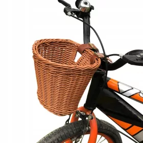    Cestino da manubrio per bicicletta per bambini Rattan di plastica impermeabile