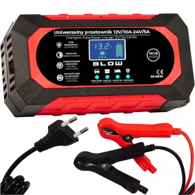    CARICABATTERIE AUTOMATICO INTELLIGENTE RADDRIZZATORE LCD 24V 12V 10A