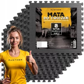    TAPPETO PROTETTIVO PUZZLE PAVIMENTO IN GOMMA PALESTRA PER ATTREZZI 8 PZ 60x60