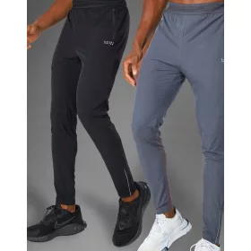    PANTALONE ALLENAMENTO SPORTIVO GRIGIO TAPERED ACTIVE ZIPPER BOOHOO L