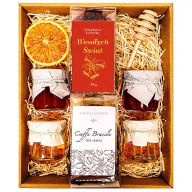  CESTINO REGALO REGALO NATALE REGALO MIELE TÈ NATALE CAFFÈ