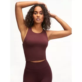    TOP SPORTIVO, TAGLIA UNICA, BORDEAUX, SPALLINE CORTE, GLOWMODE L