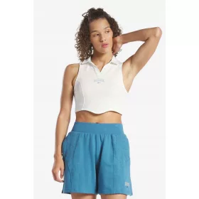  T-shirt sportiva da donna con colletto corto Reebok rL
