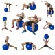  Tunturi Palla da ginnastica TUNTURI 75 cm nera