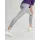  Leggings cropp, leggings sportivi grigi, stampa scritte, melange chiaro