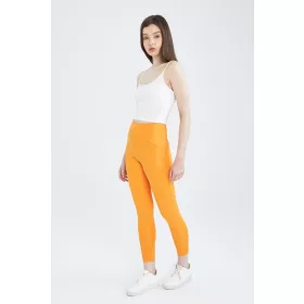  LEGGINGS LISCIO ARANCIO SPORT CUCITURE 7/8 DEFACTO M