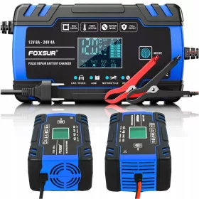    RADDRIZZATORE AUTOMATICO A BATTERIA PER AUTO CON FUNZIONE RIPARAZIONE 12V 24V