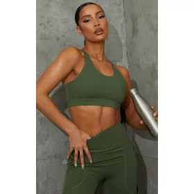  PK76 TOP SPORTIVO KHAKI PRETTYLITTLETHING 40