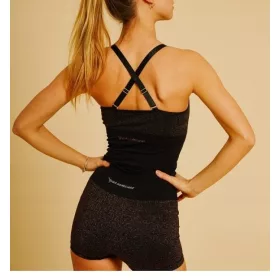  Canottiera con reggiseno incorporato, nera T2
