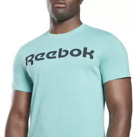    T-shirt sportiva da uomo a maniche corte Reebok rM, di colore blu