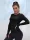  T-SHIRT SPORTIVA A COSTINE, NERO SHEIN M 38