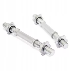  Collo Corto Dritto Filettato Cromato 36cm 2 pz