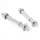  Collo Corto Dritto Filettato Cromato 36cm 2 pz