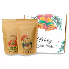    Un set di tè invernali in una scatola decorativa con sovraccoperta, perfetta per Natale