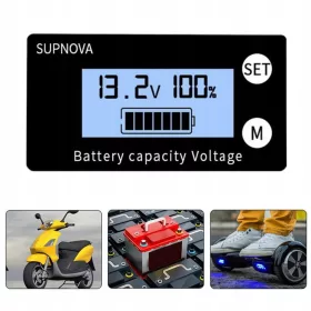    Monitor LCD della capacità della batteria dell'auto Acitona
