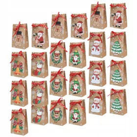   SCATOLA REGALI DI NATALE IN CARTA, 24 PZ, RESISTENTE, FORMATO GRANDE